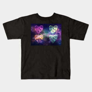 Heart Pizza Nebula Kids T-Shirt